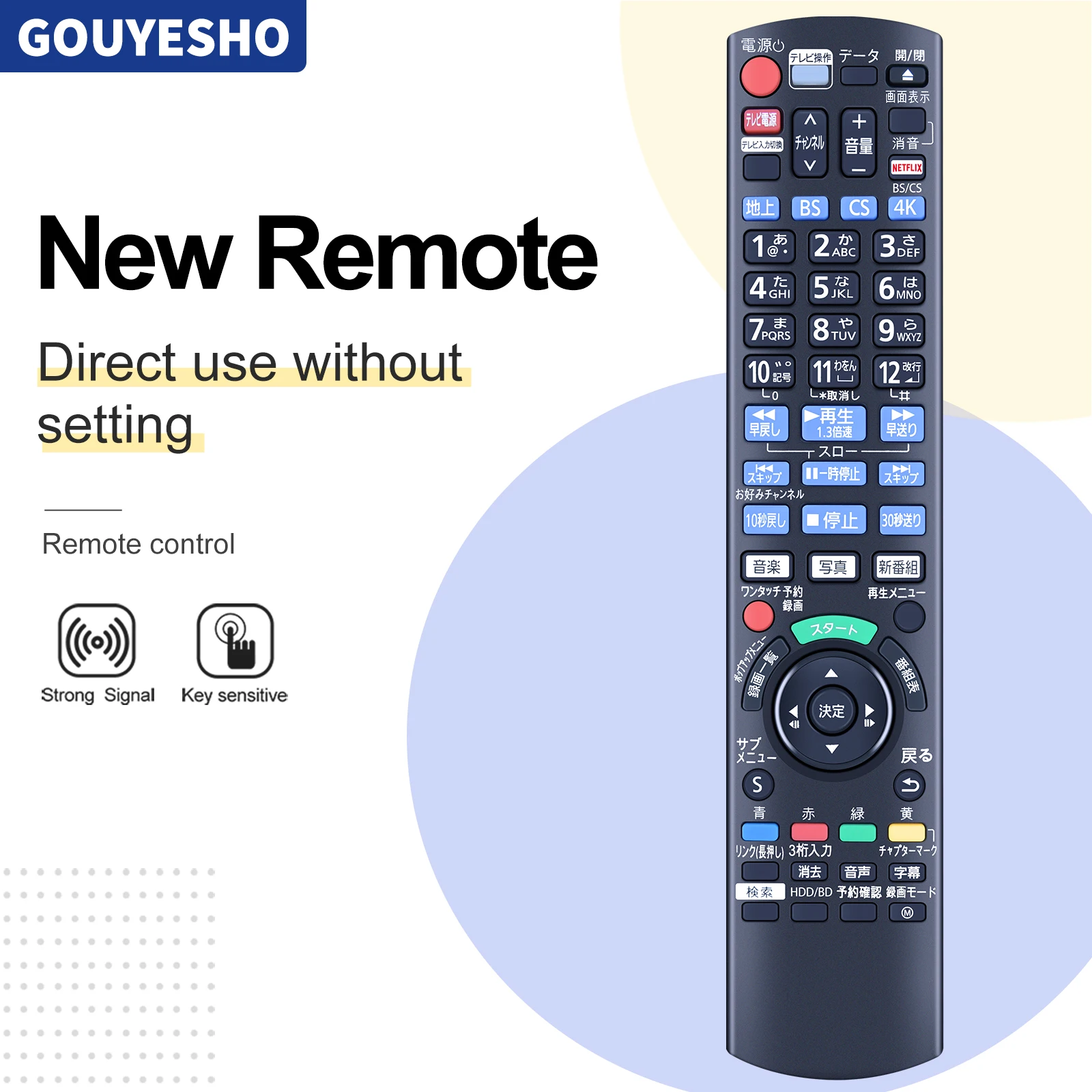 

Новый N2QAYB 001223 Пульт дистанционного управления для проигрывателя Panasonic Blu-ray DVD BD (японская версия)