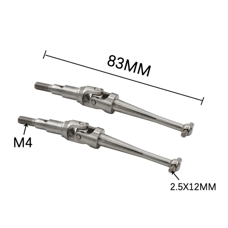 الصلب المعادن محرك رمح ، CVD Driveshaft ، 1:16 RC سيارة ترقية أجزاء الملحقات ، H16 16207 16208 16209 16210 14209 14210 ، 2 قطعة