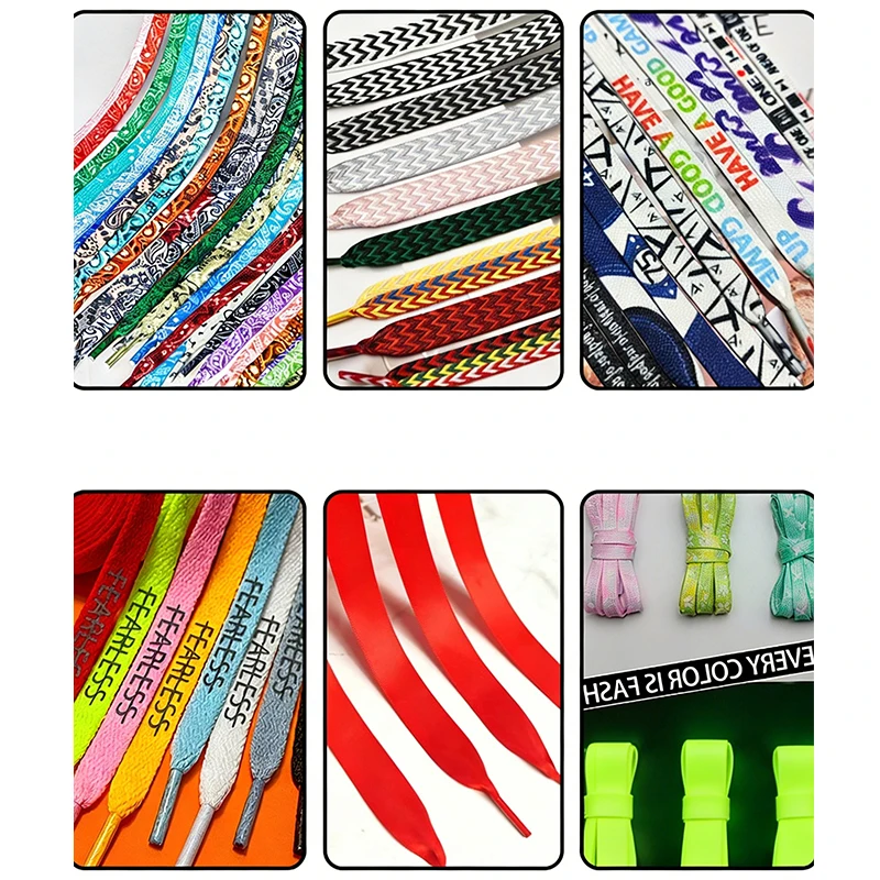【DY】120CM Colorful Flat Hiking Running Shoe Lace Elastic Shoelaces Outdoor Sneakers Quick Safety Flat Shoelace Kids Adult Lace