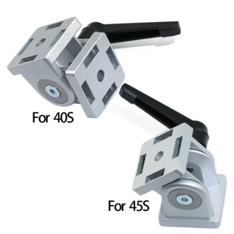 1 pz pressofuso in lega di zinco flessibile perno giunto connettore cerniera angolare per profilo in alluminio raccordi ad angolo retto 30/40