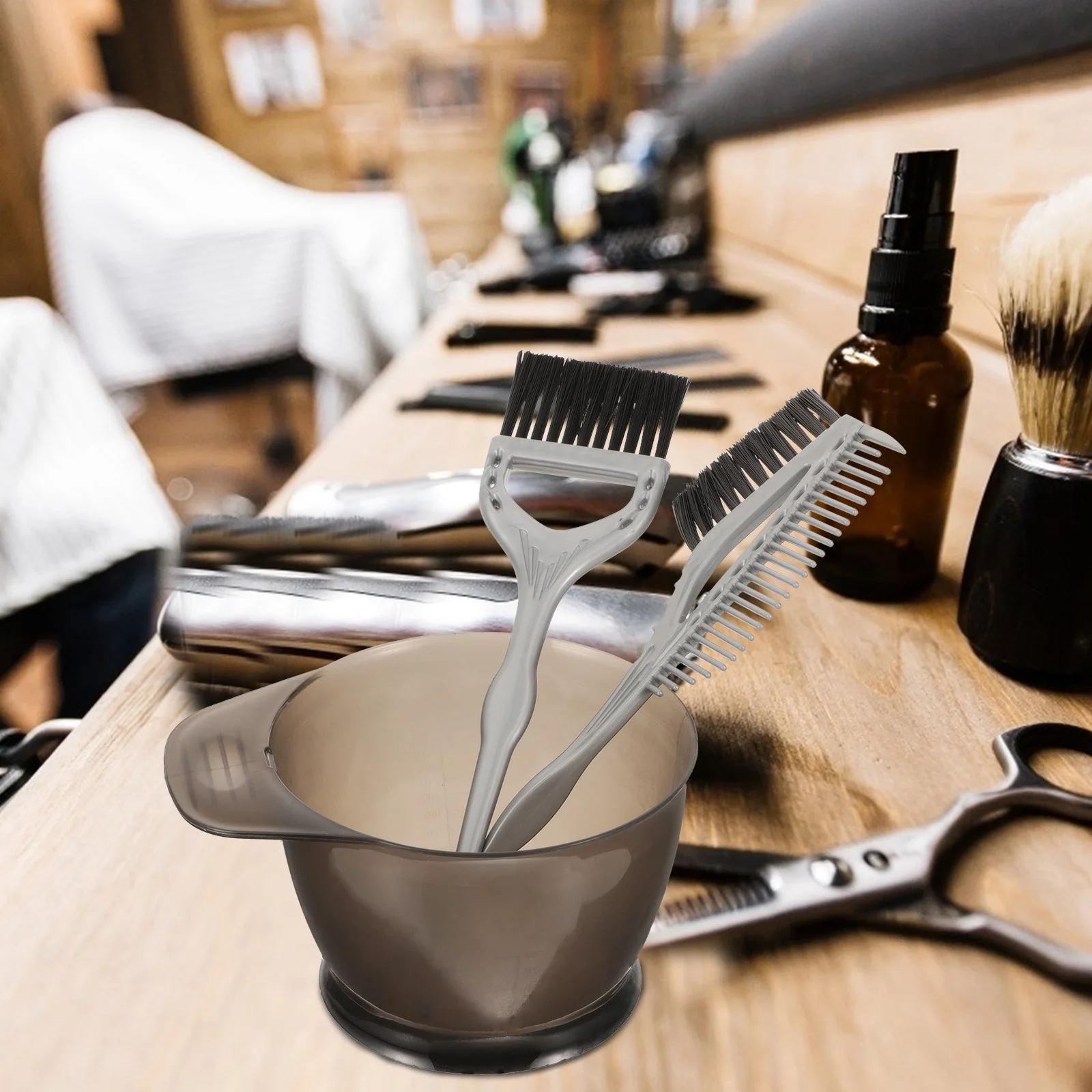 مجموعة واحدة من فرشاة صبغ الشعر، مجموعة أدوات تلوين بلاستيكية لخلط الكريمة والتلطيخ وتسليط الضوء على تصميم سهل الاستخدام #5