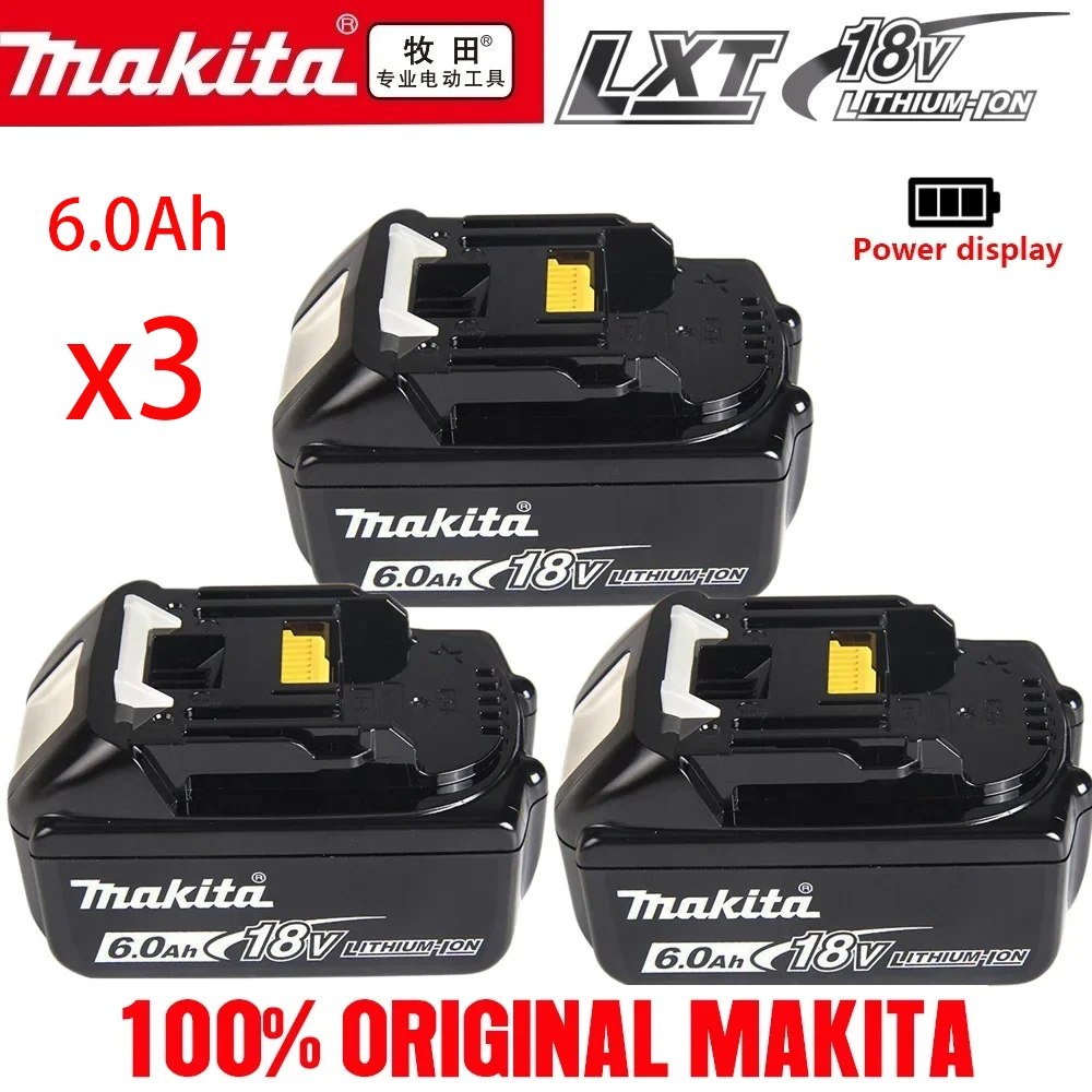 

Original Makita Rechargeable Power Tool Battery, LXT BL1860B BL1860BL1850 BL1830 Replaceable LED Lithium-ion, 6000 Ah 18V