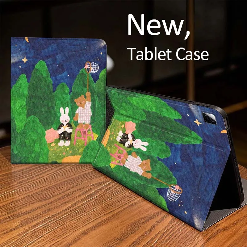 

Animal llustration Art Pattern For Xiaomi Mi Redmi Pad 2 4 5 7S 6S 6 7 8 Plus SE Pro K 2025 inch 8.7 11 Tablet Case