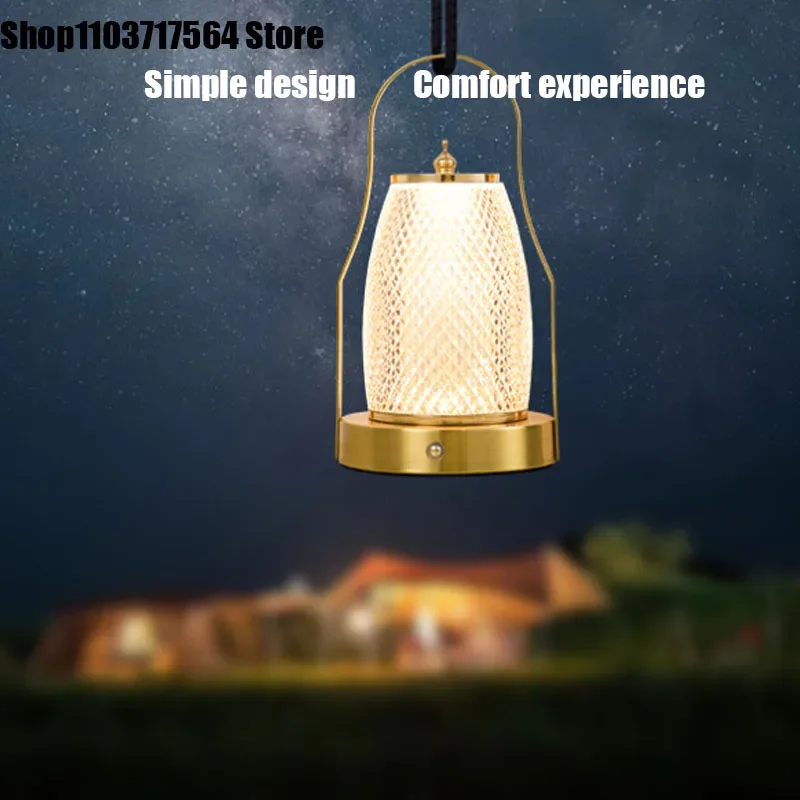 LED portable simple table lamp small night light creative moon charging wall hanging light multi-functional spherical portable a