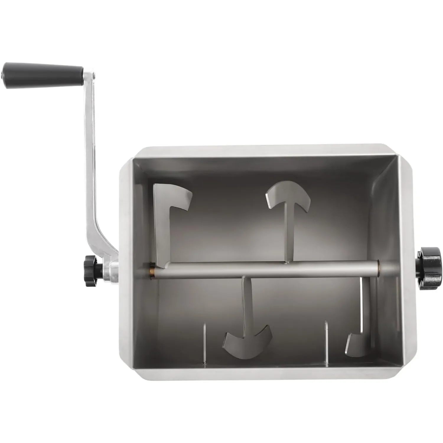 خلاط لحم من الفولاذ المقاوم للصدأ للسجق لحم البقر المفروم والدواجن، خلاط لحم يدوي 20 رطل مع غطاء لخلط بهارات التوابل