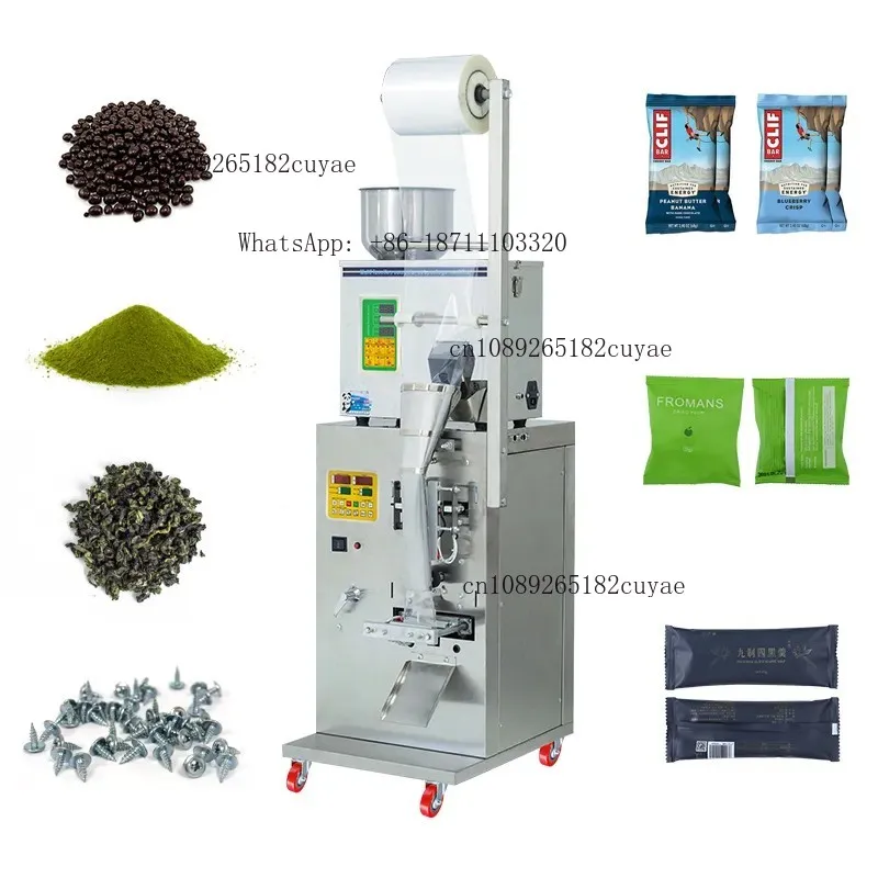 Brenu Automatic Granule Packing Machine, Mini VFFS Sachet Filling Sealing Machine for Coffee Tea Seeds Sugar, CE