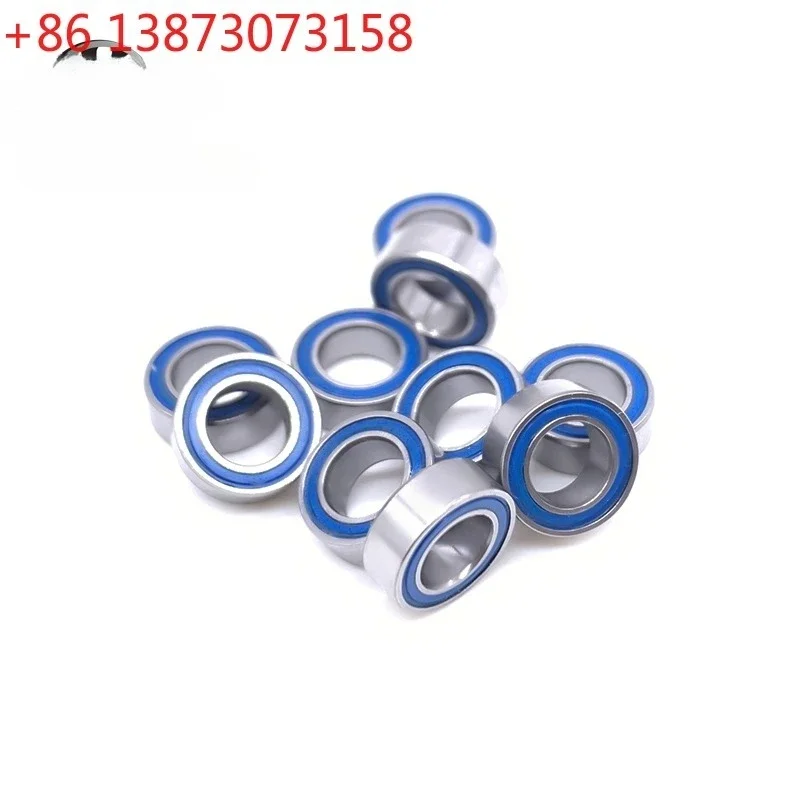 High Durability R168 2RS Bearing 6.35x9.525x3.175mm（10PCS）Blue Rubber Sealed Chrome Steel for Precision Transmission Equipment