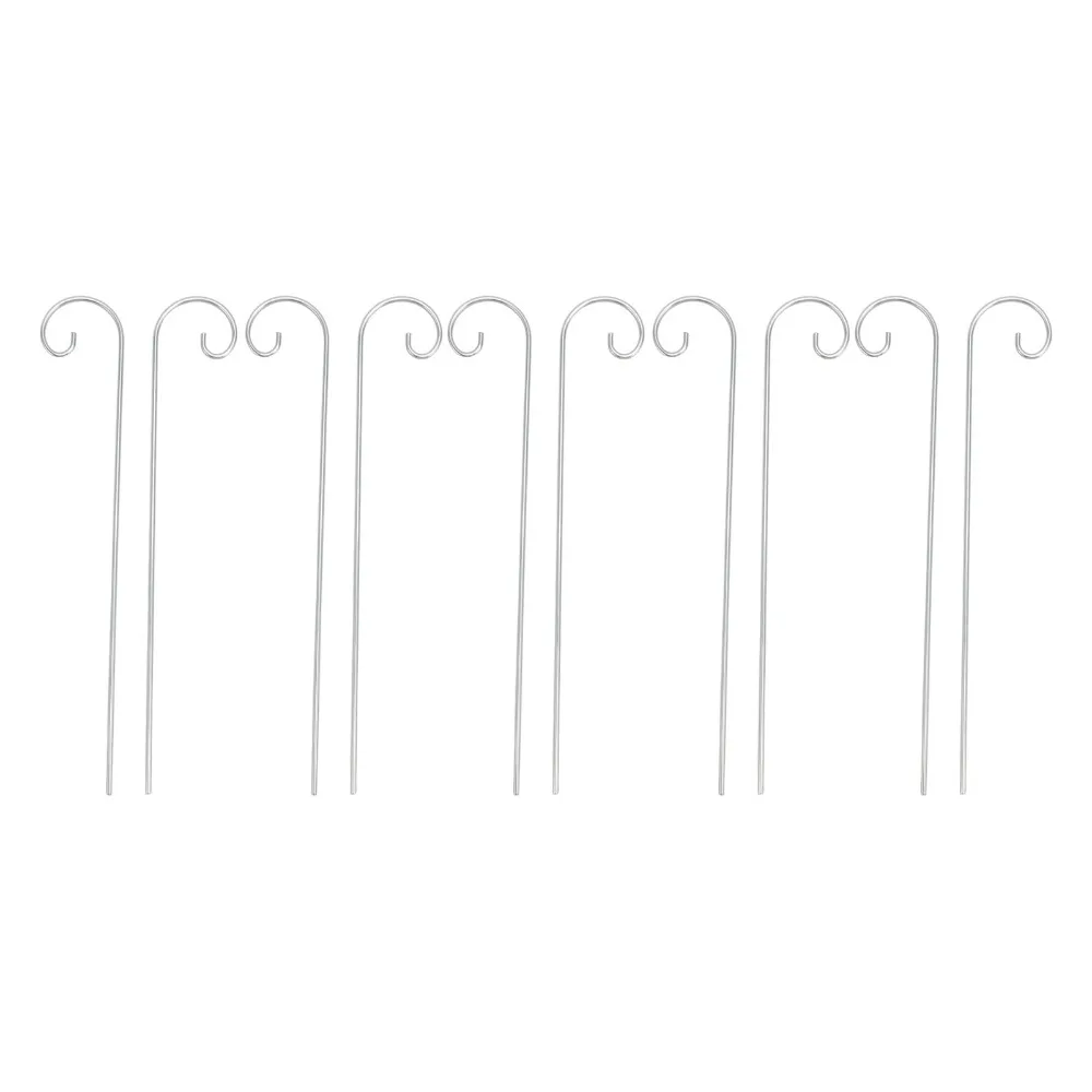 30Pcs 200mm Length Plant Label Hooks 2.0mm Diameter Stainless Steel Plant Label Holder Silver Durable Garden Markers Stake