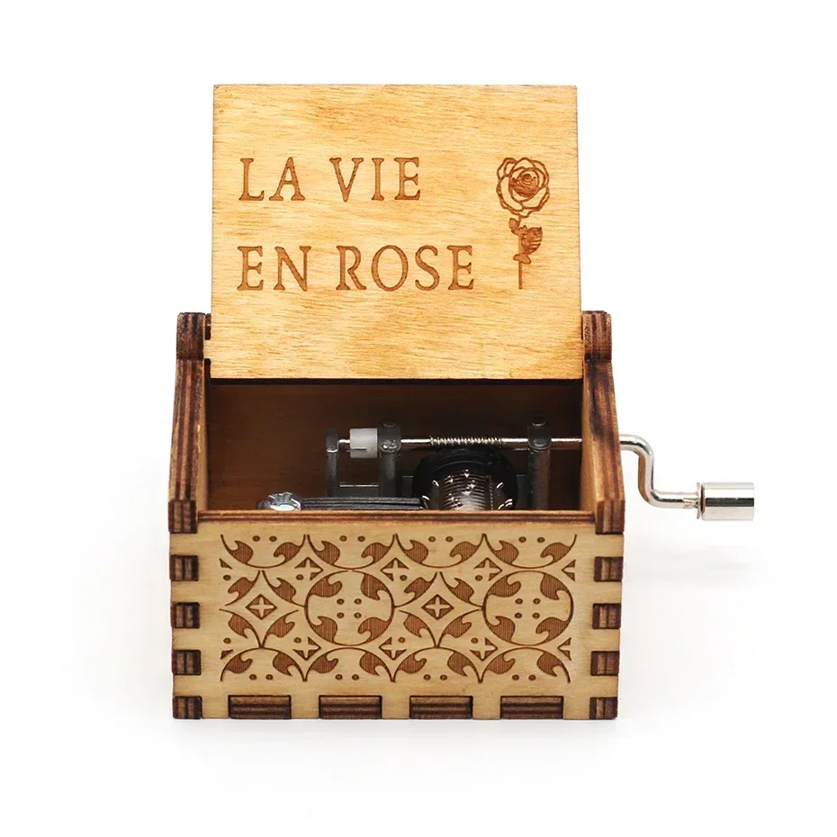 Wooden Hand Crank Music Box Christmas gifts Valentine's Day gifts New Year gifts birthday gifts