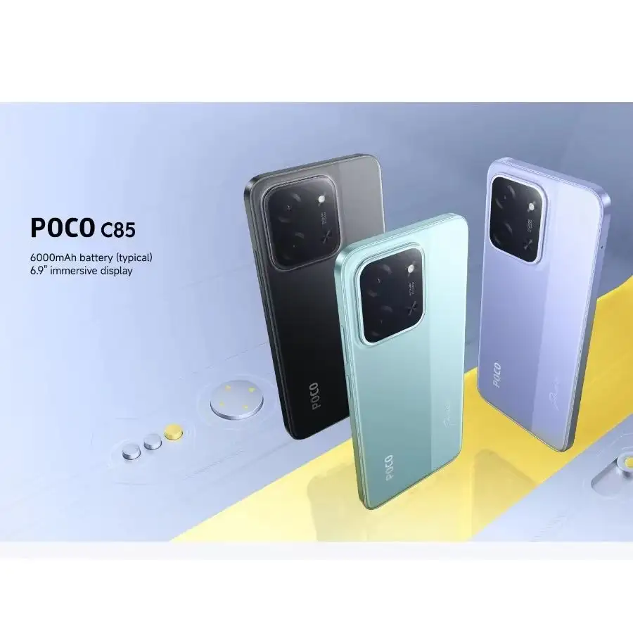 هاتف POCO C85 الجديد 2026 نسخة عالمية مفتوح، شاشة 6.9 بوصة 120 هرتز، بطارية 6000 مللي أمبير، شحن سريع 33 واط - 4
