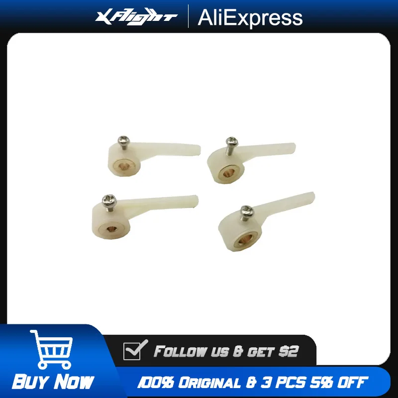 

XFlight 5PCS RC Airplane Steering Control Arms 1/2 Single Arm 3-Hole with Screws Foam Model Replacement Parts for Electric Plane