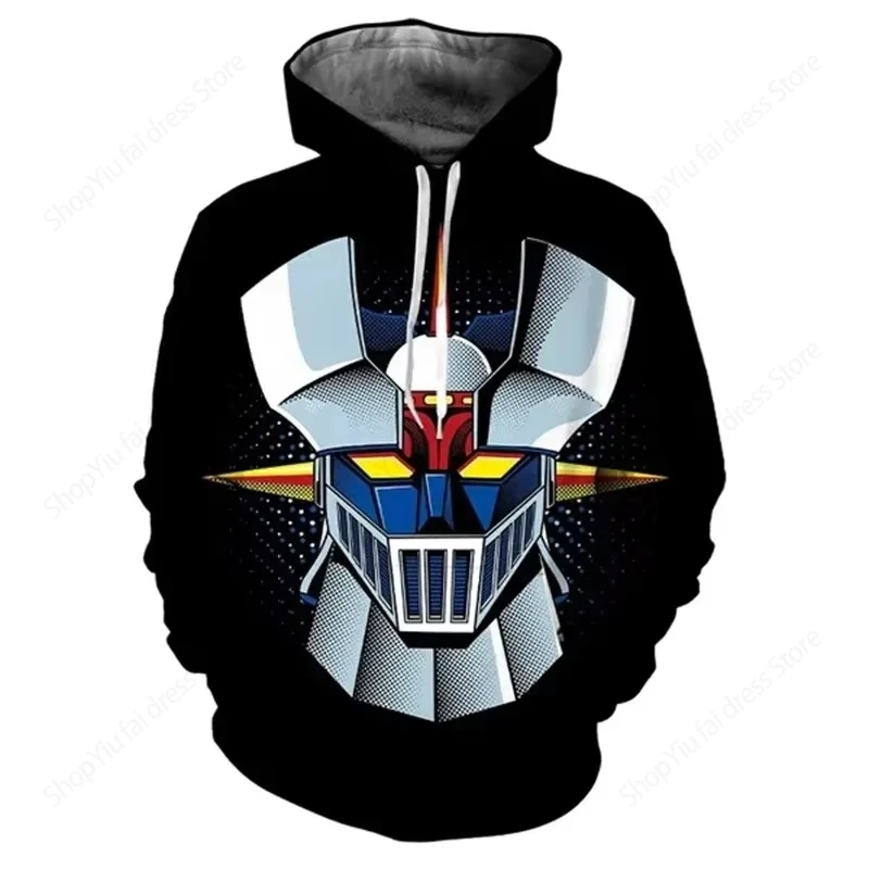 Mazinger Z Hoodies Anime Robot 3d Print Graphic Hoodies Men Fashion Oversized Hoodie Boy Coat Women Sweat Men Clothes Tracksuit