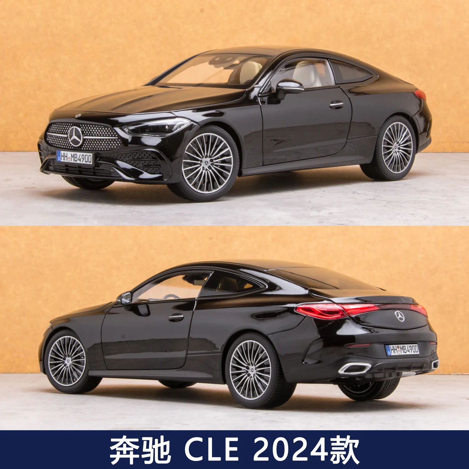 1:18 NOREV Mercedes-Benz CLE 2024 Paar nieuwe coupe legering compressie as miniatuur simulatie model, volwassen decoratie, jongen speelgoed