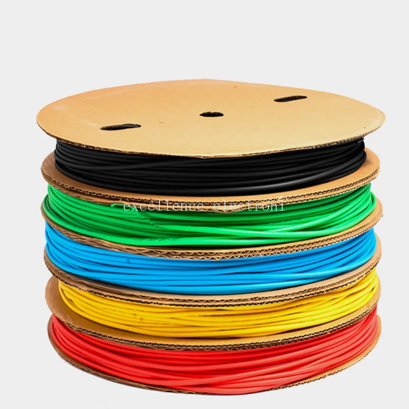 5 meters 2:1 Black Clear Red White Yellow Green Blue 1mm 2mm 3mm 4mm 5mm 6mm Heat Shrink Heatshrink Tubing Tube Wire