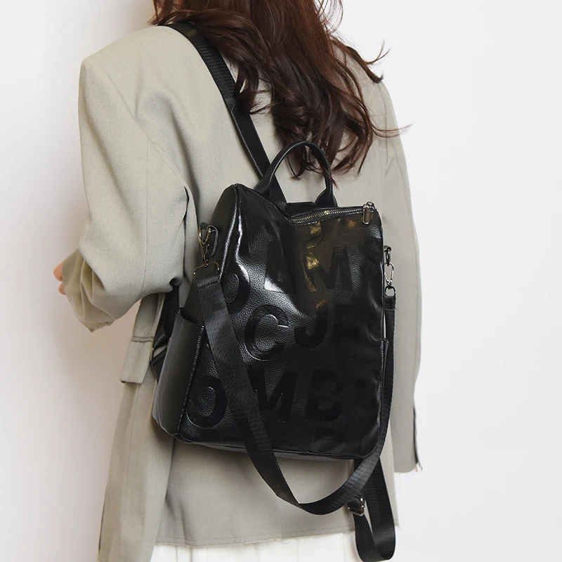 

Fashion women's new letter PU shoulder bag backpack handbag mochila ita bag рюкзак женский bolsos de mujer bags for woman 백팩