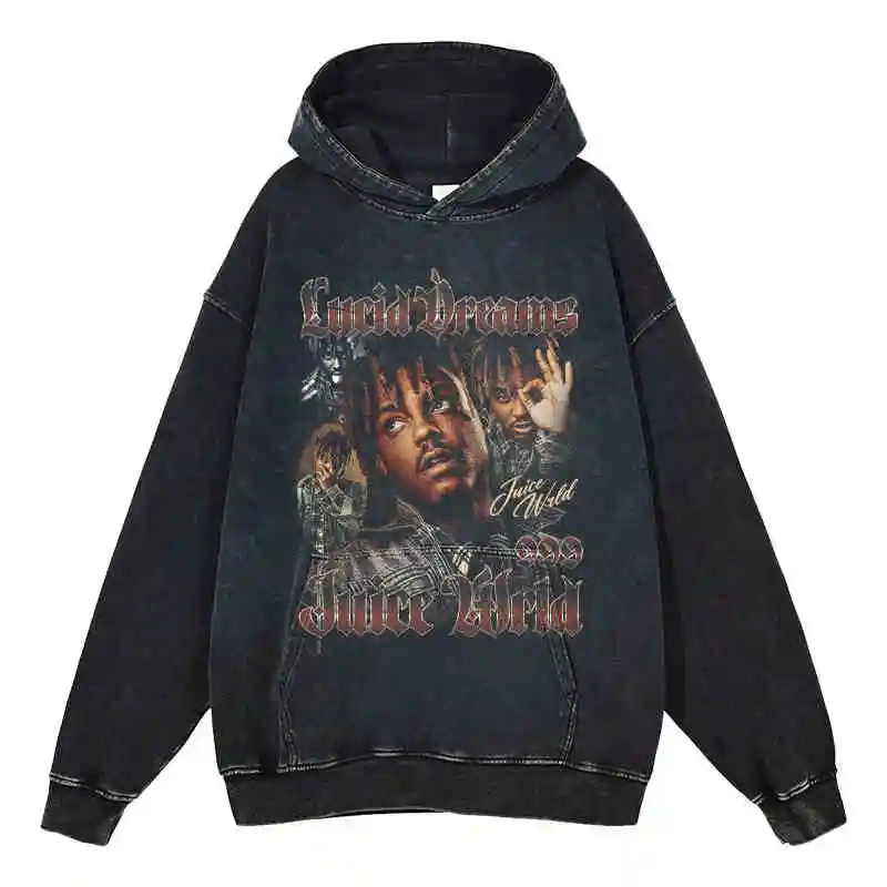 TravisScott American Hiphop Rapper Cotton Washed Retro Hoodie Sweatshirt Women Men Streetwear Harajuku Black Hooded Pullover