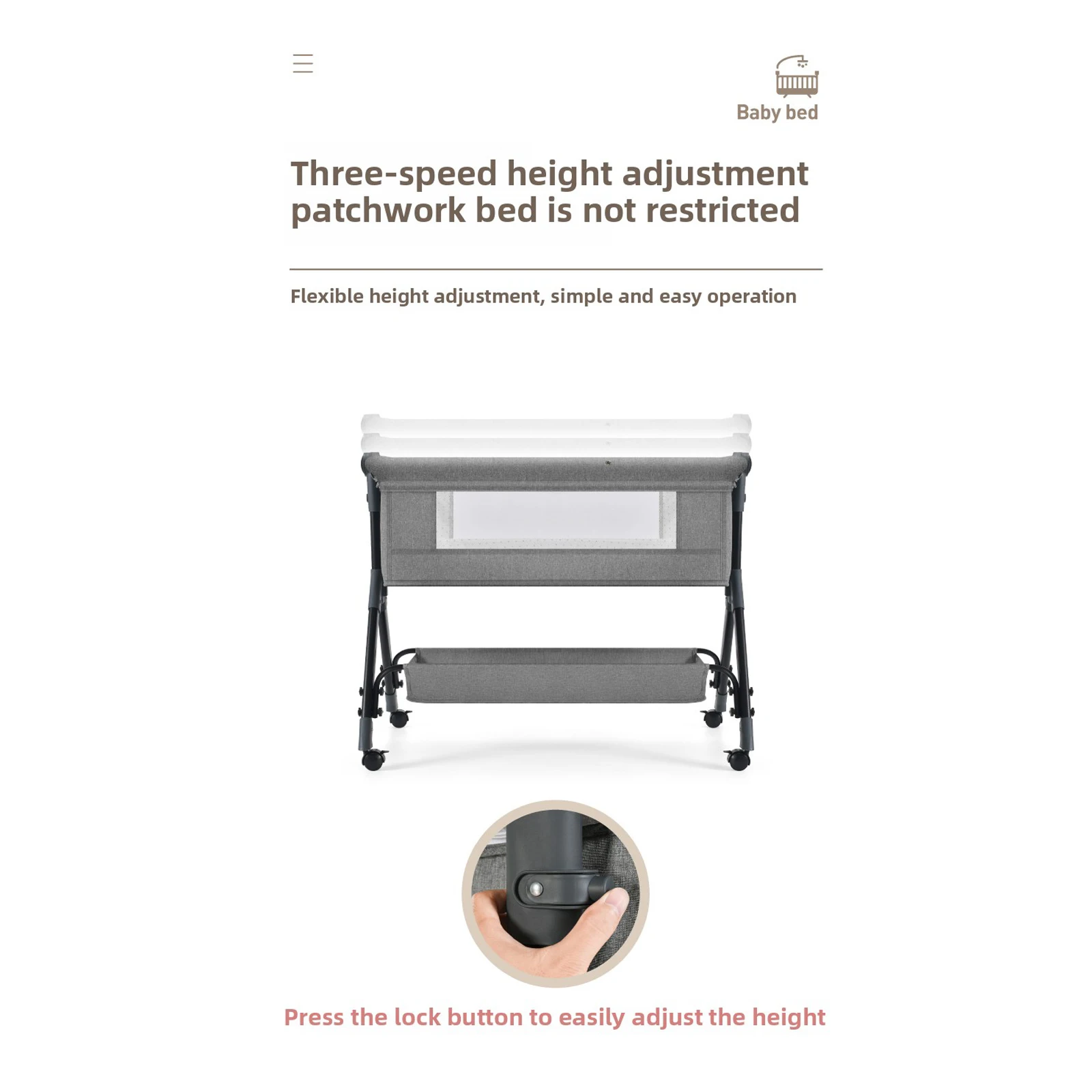 سرير أطفال لحديثي الولادة عش الطفل طاولات تغيير الطفل سجادة لتغيير الأطفال سرير أطفال متنقل سرير سفر للأطفال