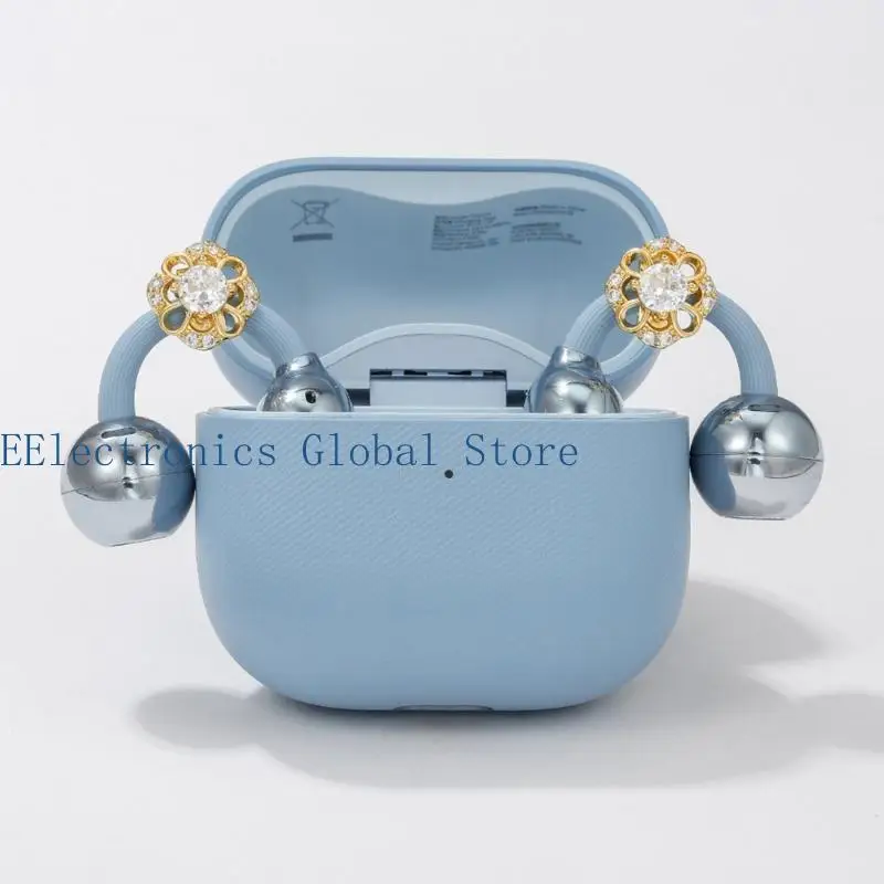 462B Adjustable Headphone Ear Clips With Reinforced Fastener Artistic Irregular Flower For Freeclip 1/2 Decors