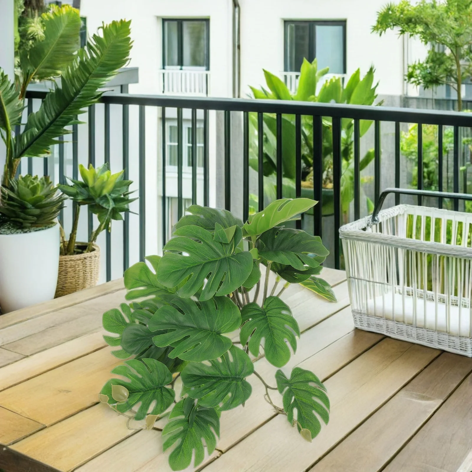 الزواحف الاصطناعية معلقة ورقة النبات قلادة نابض بالحياة خزان الديكور مخبأ تررم تسلق ديكور الإمدادات #1