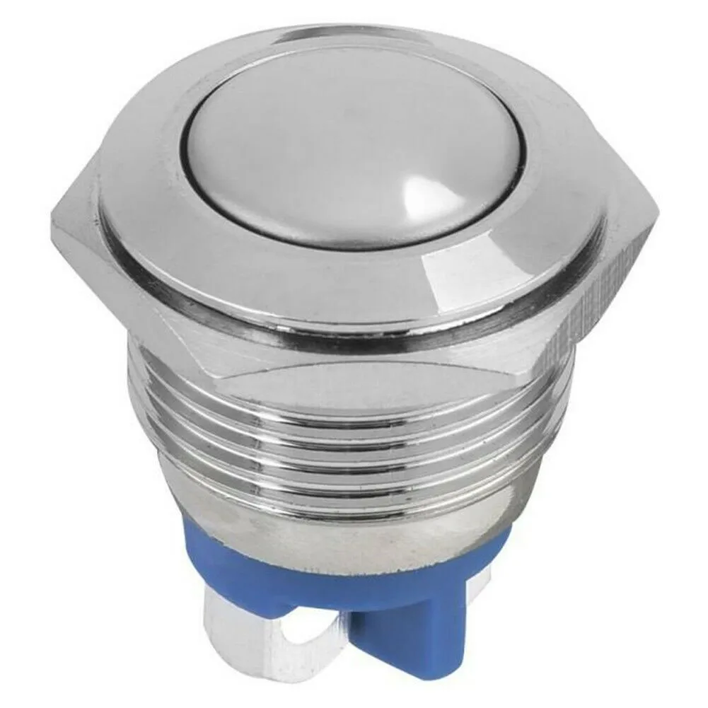 

Заводская мастерская, кнопка переключения, серебро, 12 В, 16 мм, латунь, никелированная для автомобиля/лодки, металл, мгновенный сброс