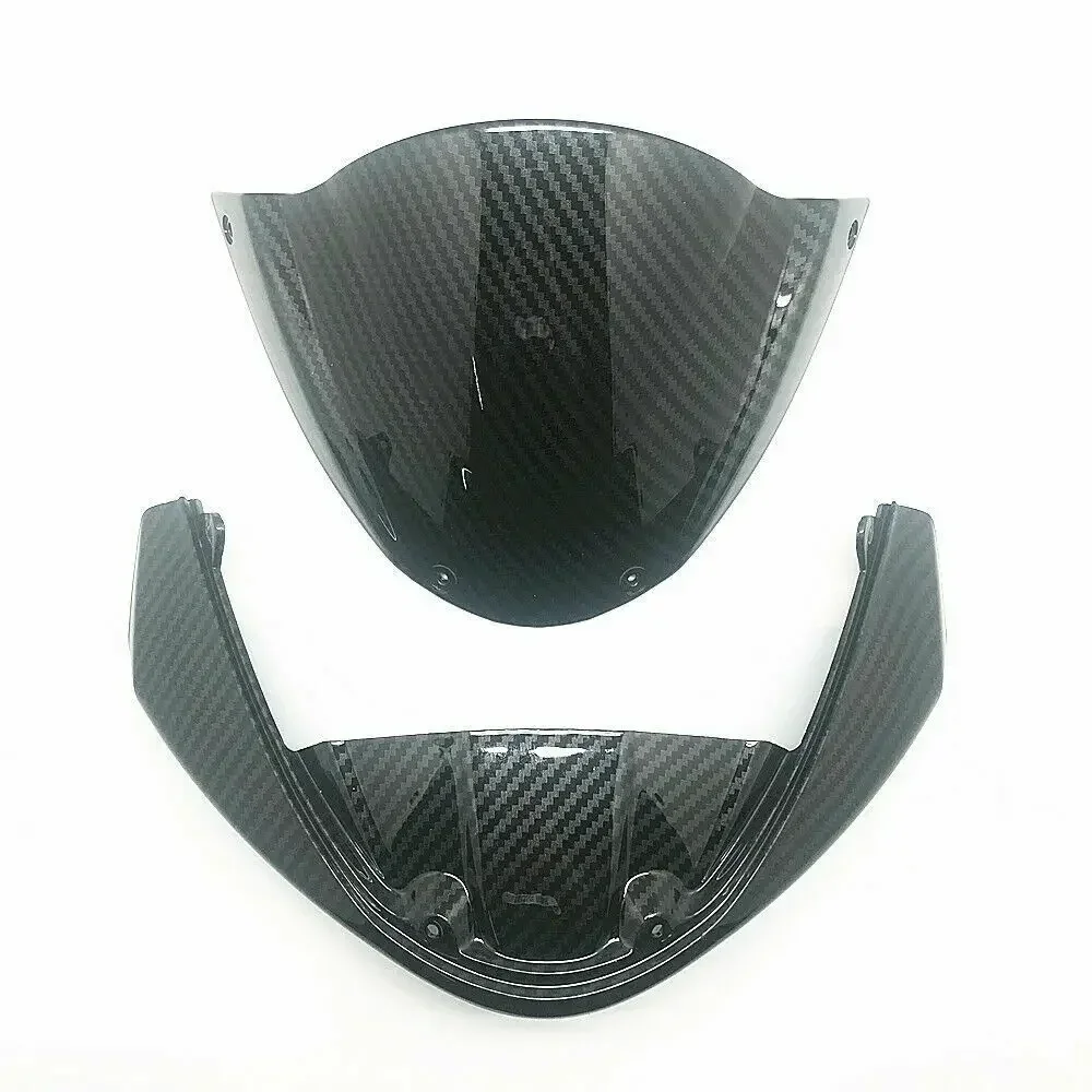 Hydro Dipped Carbon Fiber Finish Upper Front Cowl Nose Fairing Windscreen For Ducati Monster 696 796 1100 1100S 1100EVO