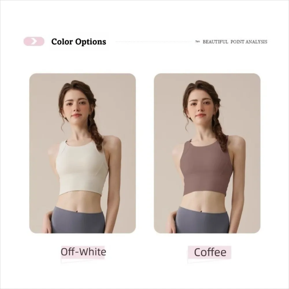 حمالة صدر رياضية عالية القوة على شكل سترة، أكواب ثابتة قابلة للتنفس، حمالة صدر للياقة البدنية، تصميم خلفي جميل، دعم جانبي، حمالة صدر رافعة للجري في الهواء الطلق #5