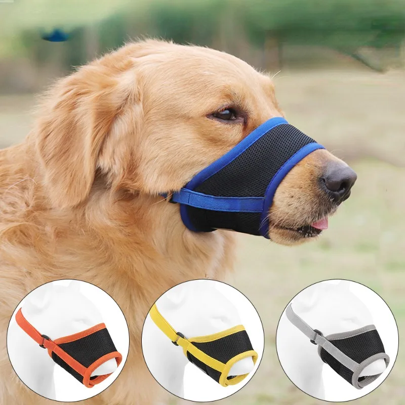 

Adjustable Anti Barking Pet Dog Muzzle For Small Large Dogs Mask Muzzles Stop Biting Barking Mesh Straps Puppy Muzzles Hot Sale