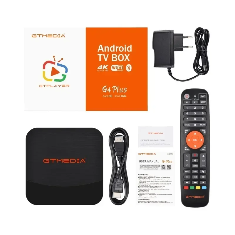 Gtplayer tv g4 plus/g1 4k h.265/vp9 ، android 11 ، amlogic s905w2 ، 2gb + 16gb ، wifi box المدمج