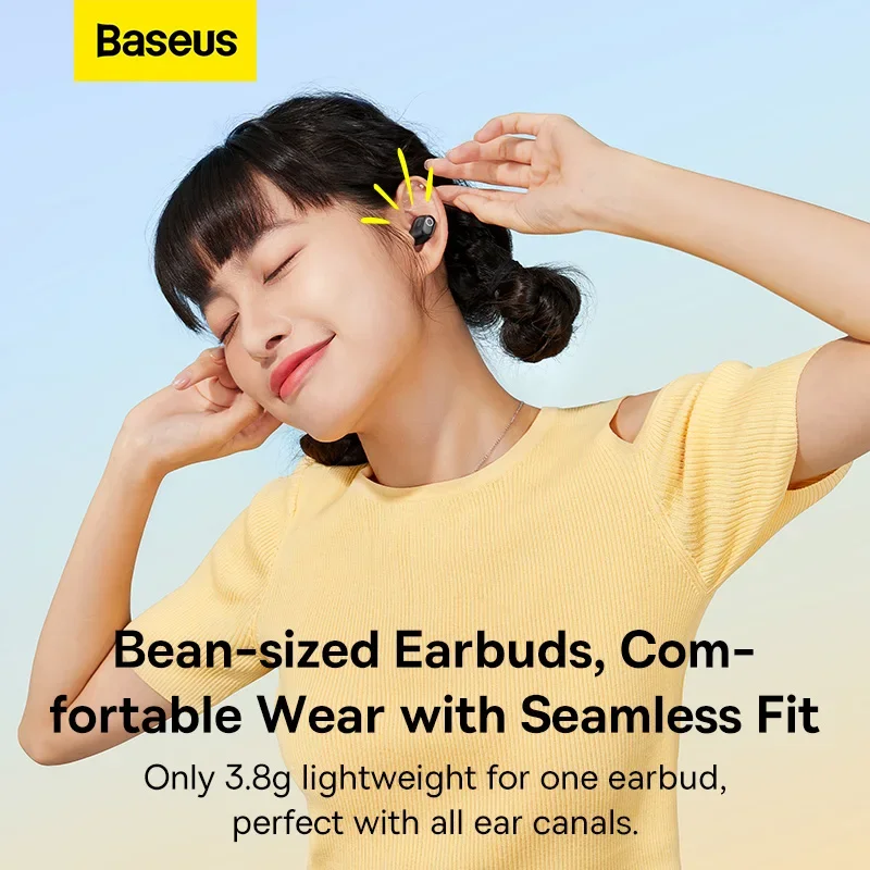 سماعات أذن Baseus WM02 True سماعة لاسلكية تعمل بالبلوتوث 5.3 سماعة أذن صغيرة داخل الأذن Hifi ألعاب رياضية TWS سماعات تحكم باللمس Pro