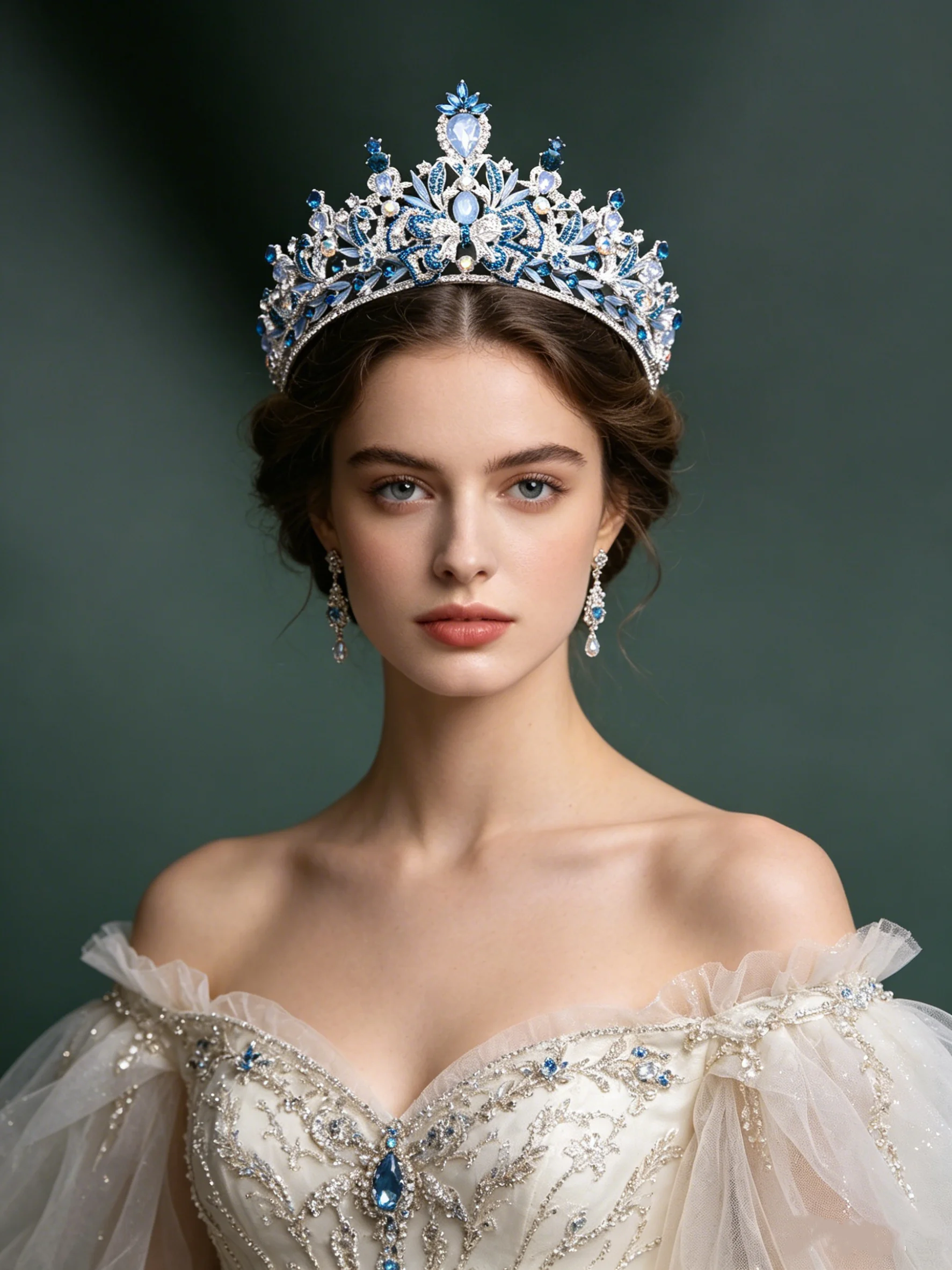Baroque Bride Crown With Colorful Rhinestones Wedding Guest Hair Accessories Princess Prom Tiaras Marriage Hairband Hair Jewelry image 3