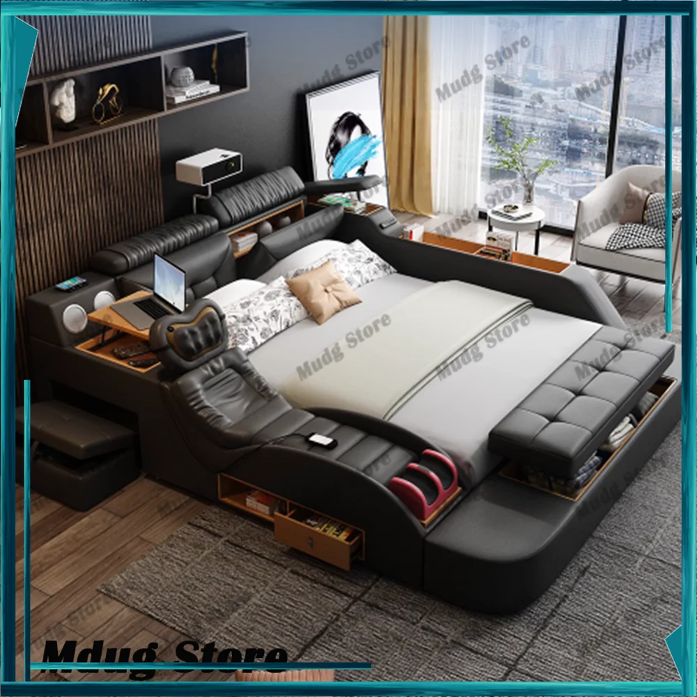 

Modern Unique Beds Storage Drawer Queen Double Bedroom Beds Luxury Lounge Frame Muebles Para Dormitorio Home Accessories
