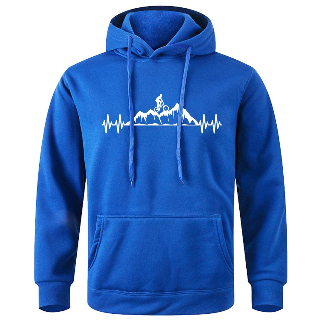 

Funny Mountain Bike Heartbeat Men Hoody Skin Friendly Soft Tracksuit Fashion Classic Fleece Hoodie Basic Loose Oversized Hoodies