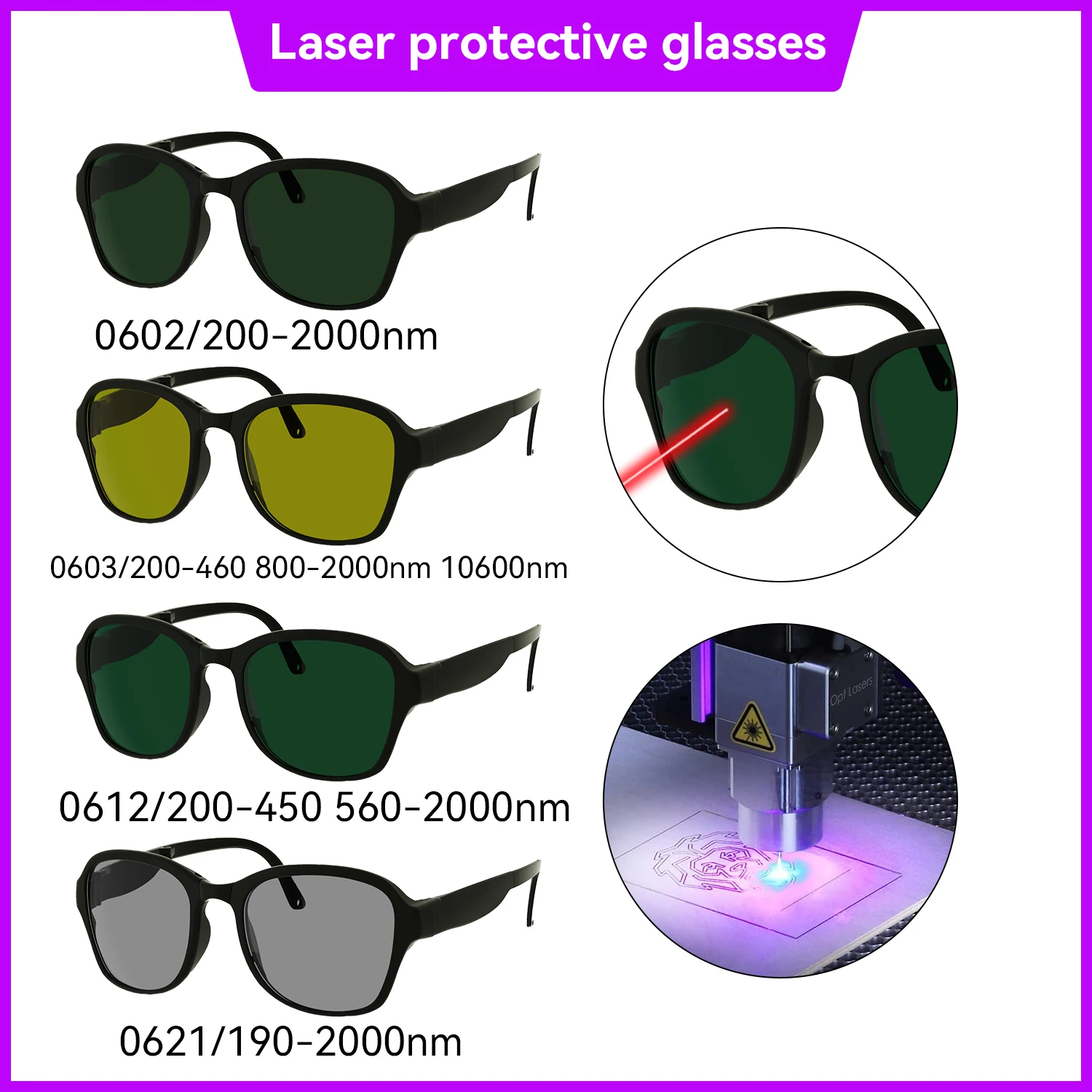 

CO2 Laser Glasses Protection IPL Laser Eye Protect Glasses 1064nm Laser goggles