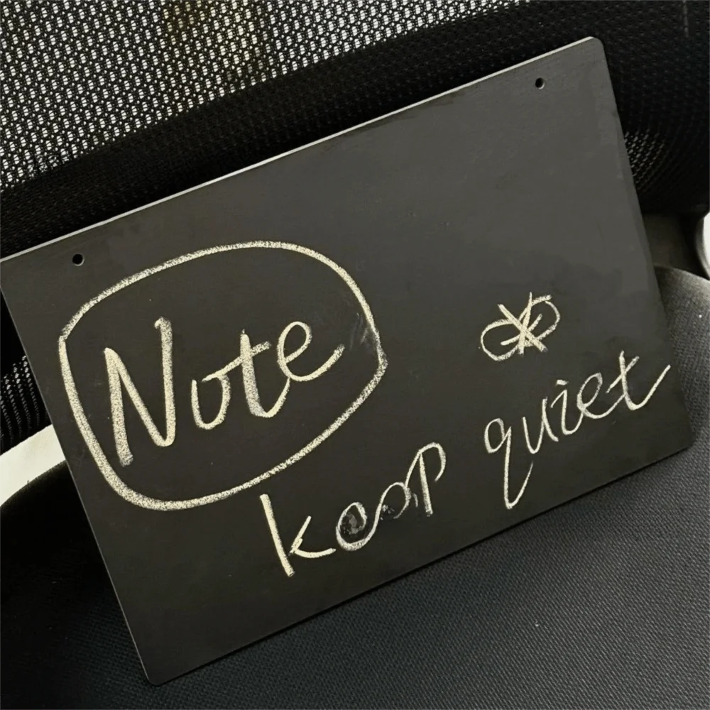 Portable Wooden Hanging Chalkboard Sign Double Sided Using with Rope Wall Blackboard Reusable Writing Message Board Cafe Shop