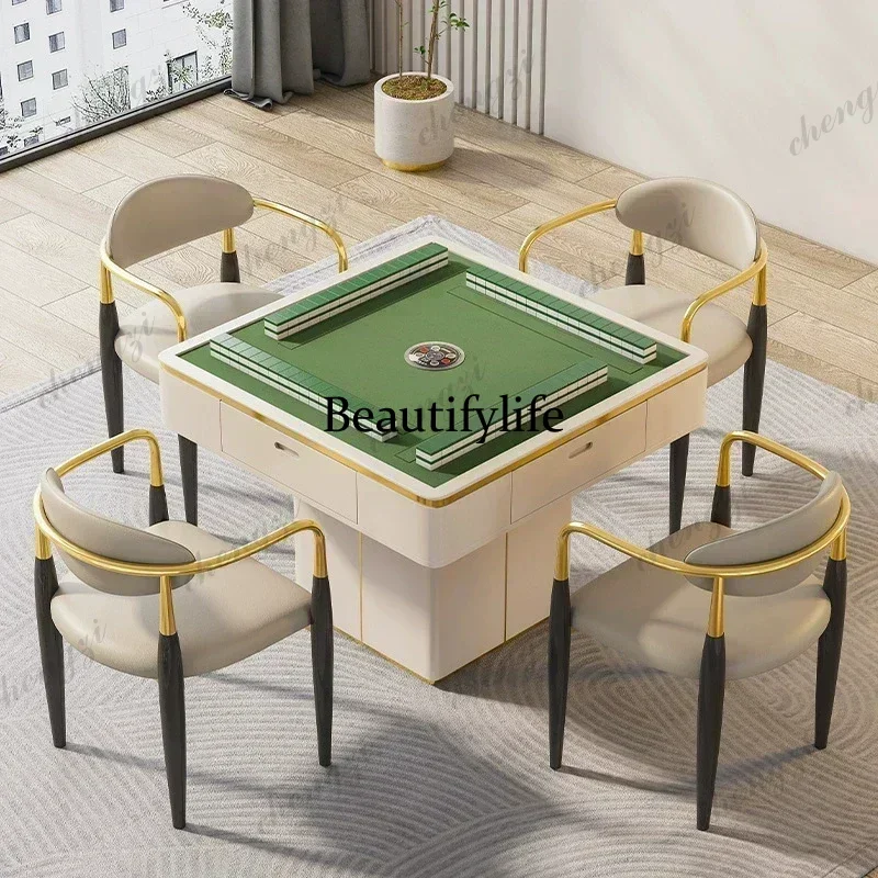 Mahjong Table Coffee Table Integrated Combination Square Multifunctional Lifting Coffee Table Home Living Room