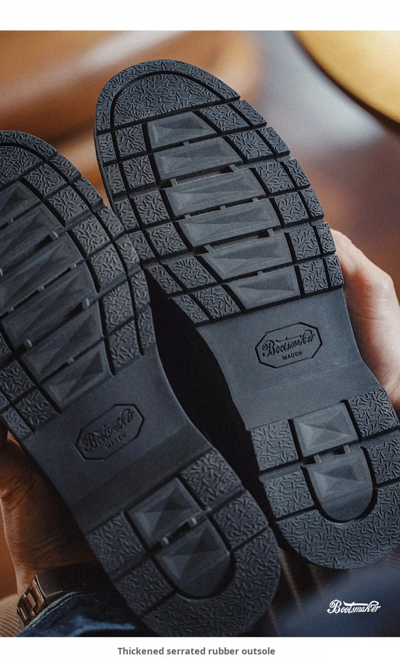 Maden Herren Vintage Schwarze Derby-Schuhe Schnürschuhe Runde Spitze Britische Büro-Halbschuhe für Geschäftsanlässe – Detail 12