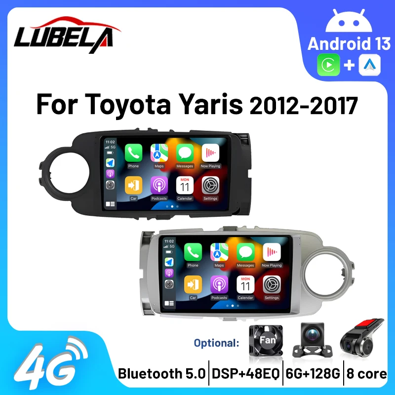 

2Din Android Carplay Android Auto Multimedia Automotive 8Core 4G wifi Radio DSP Autoraido For Toyota Yaris LHD RHD 2012-2017