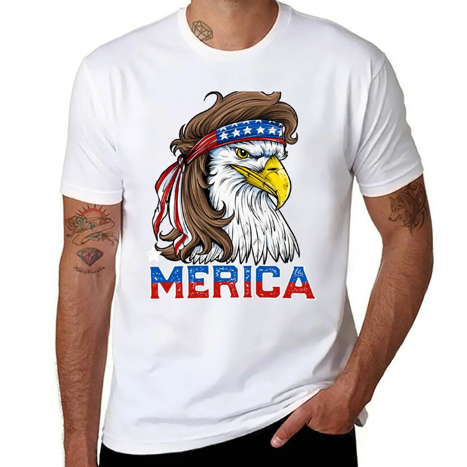 

Eagle Mullet T Shirt 4th of July American Flag Merica USA T-Shirt t shirts for man cotton funny t shirts designer T-Shirt