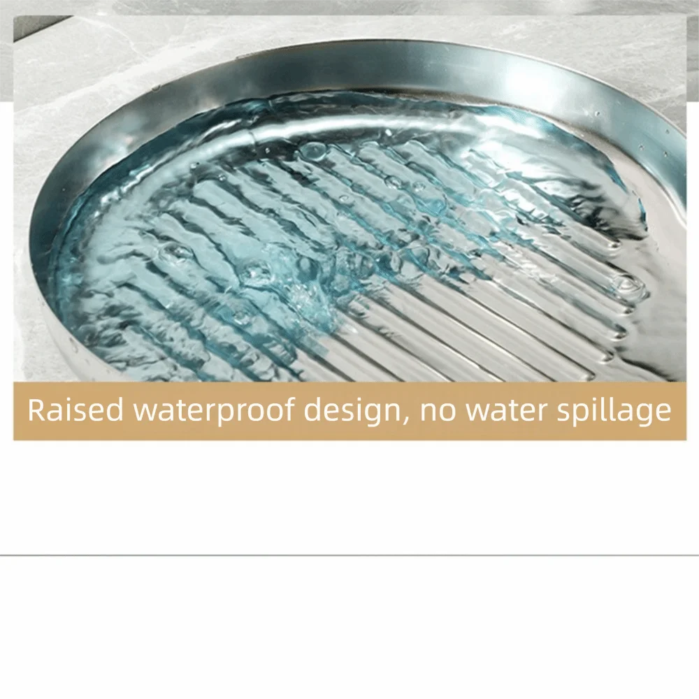 Stainless Steel Dish Drainer Tray Self-Draining Quickly Drying Sink Drip Board Heat-Resistant Multifunctional Dish Drying Rack