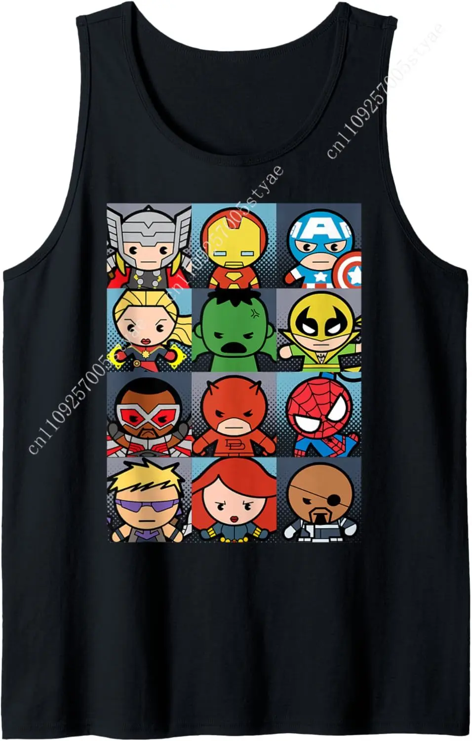 

Marvel Avengers Kawaii Portrait Grid Tank Top