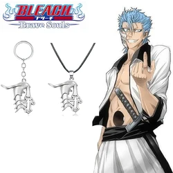 Anime Bleach Ulquiorra Cifer Mask Necklace Kurosaki Ichigo Broken Masks Pendant Metal Choker Necklace Fans Cosplay Gifts