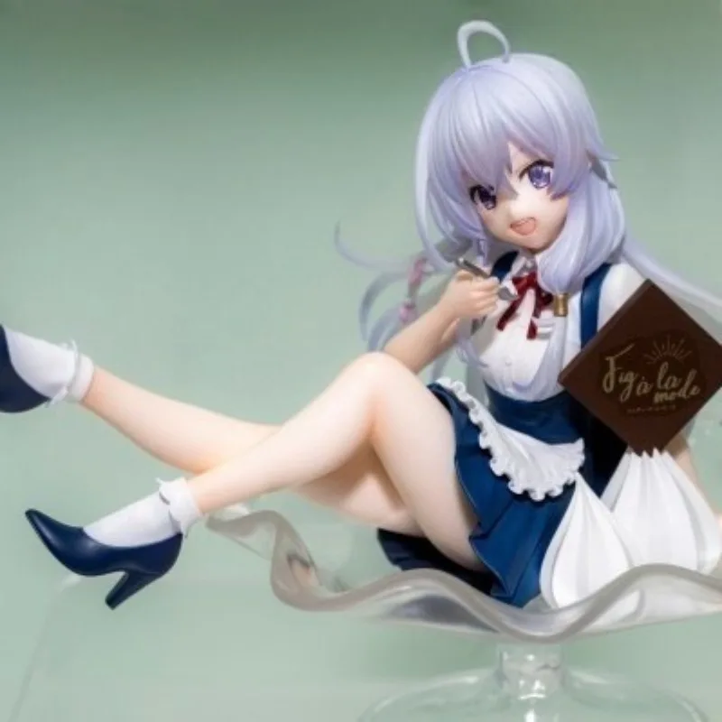 10cm 마녀의 여행 Elaina 아이스크림 애니메이션 피규어 고정밀 PVC 모델 2 차원 장식품 소년 소녀 저장 선물 장난감