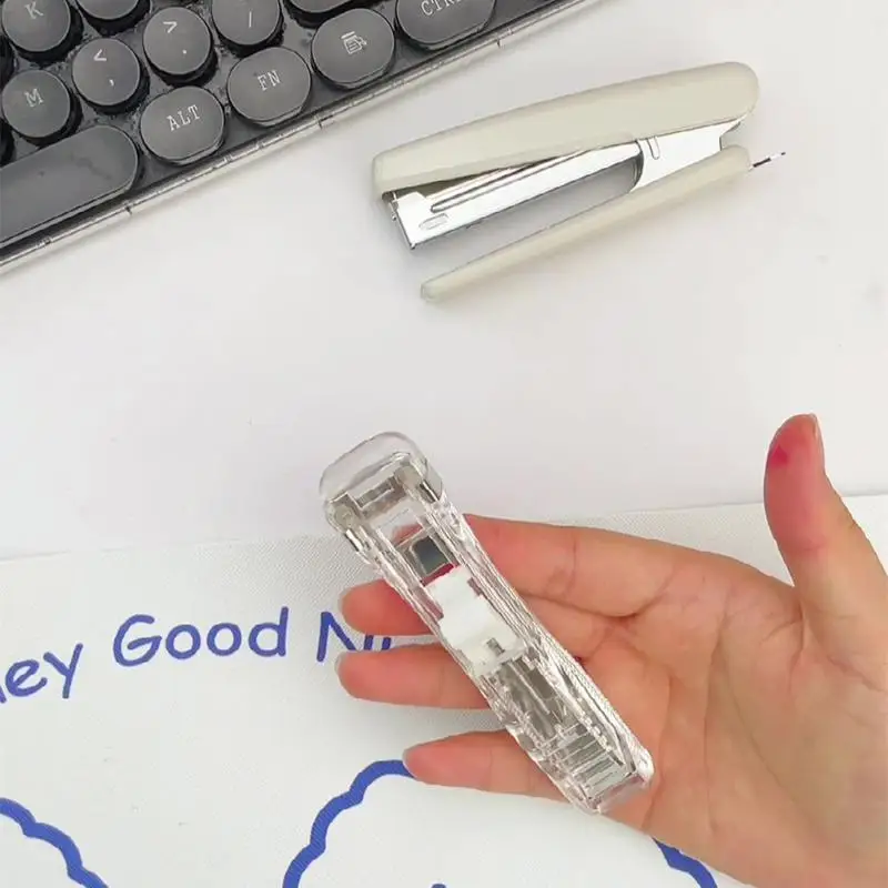 ปัตตาเลี่ยนกระดาษ Staplers Push Clamp File เอกสารเครื่องมือเข้าเล่มเครื่องเย็บคลิปหนีบกระดาษพร้อมเติมอุปกรณ์สํานักงาน