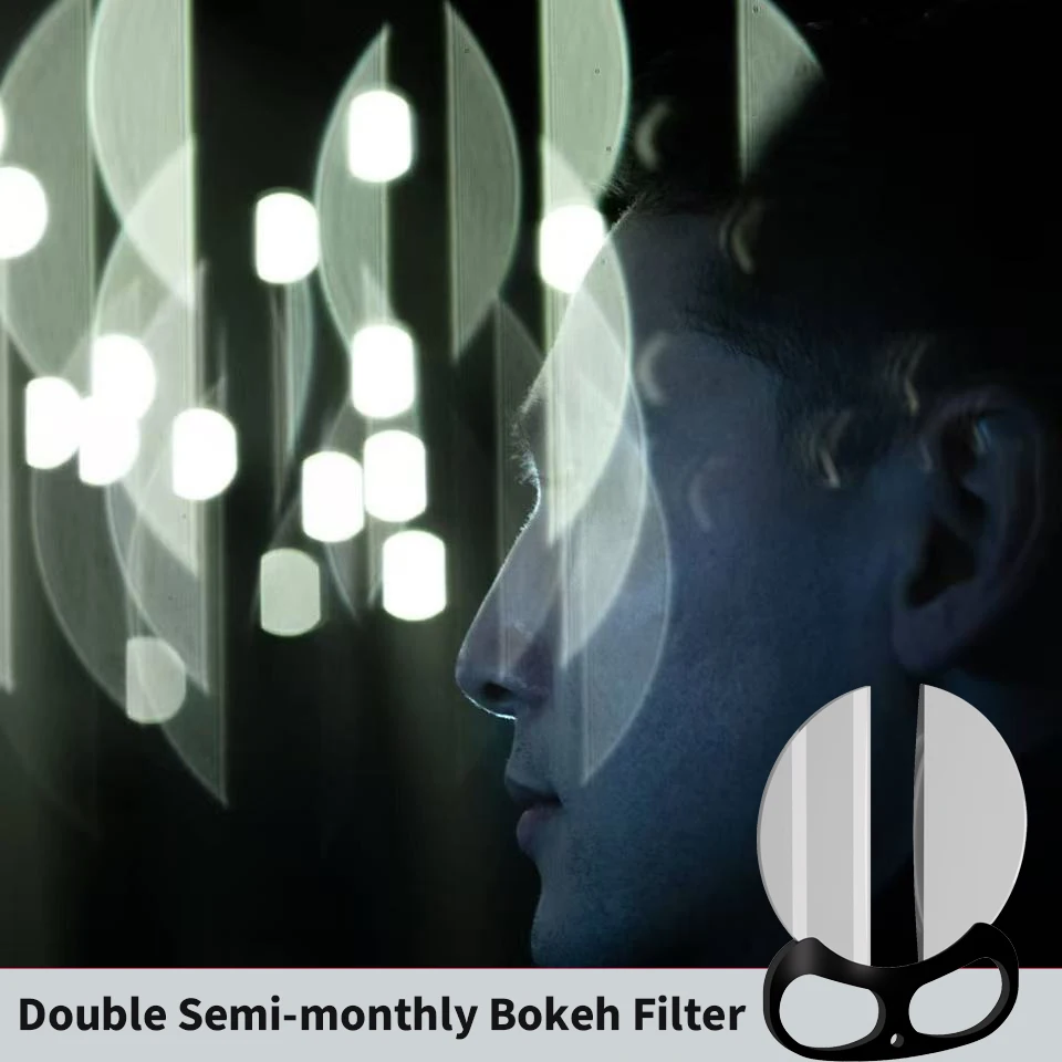 

Ручной 100-миллиметровый двойной полумесяц-объектив для мечтательной творческой фотографии, видеографии, боке, камера, эффекты, фильтр
