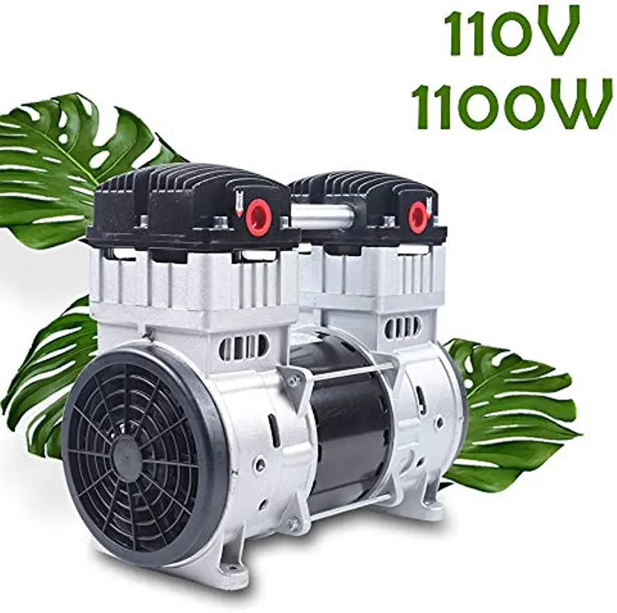 

Oil-free Air Pump 110V Silent Oilless Micro Air Diaphragm Pump Air Compressor Head Small Air Pump Head Motor Countertop