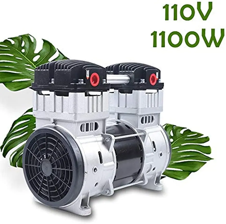 Oil-free Air Pump 110V Silent Oilless Micro Air Diaphragm Pump Air Compressor Head Small Air Pump Head Motor Countertop