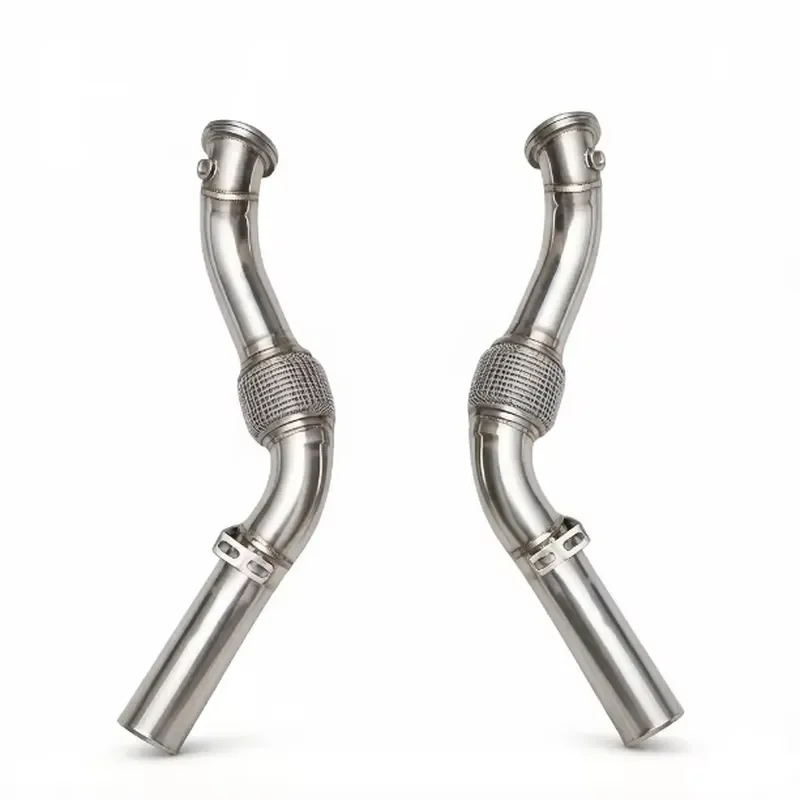 High-grade Stainless Steel Exhaust Downpipe for Maserati Quattroporte GTS 3.8 V8 2WD Durable Duty Precision Exhaust Front