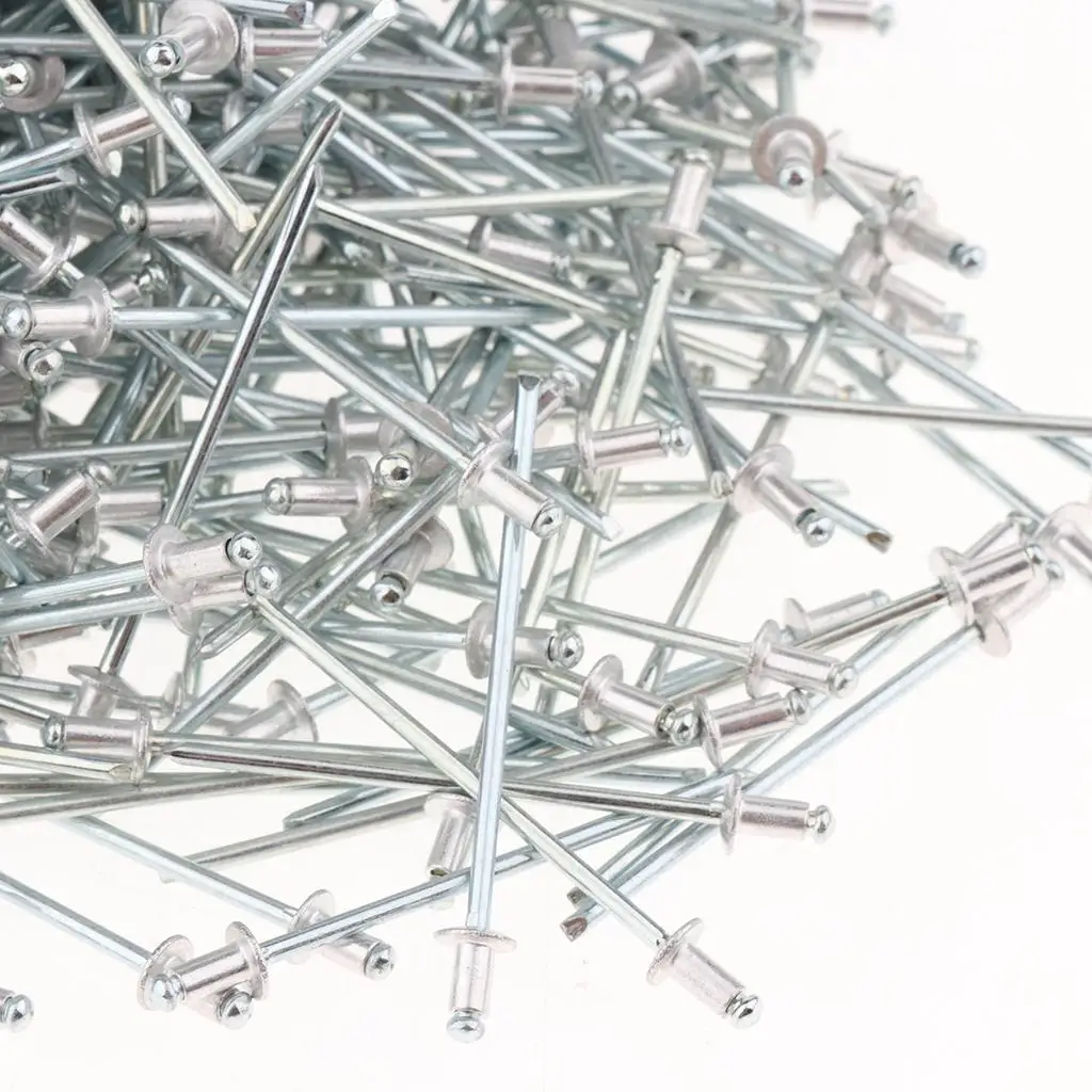 Core Pulling Rivets Aluminum Fastener Set Open End Rivet Tool Assortment for Plastic and Leather Crafts