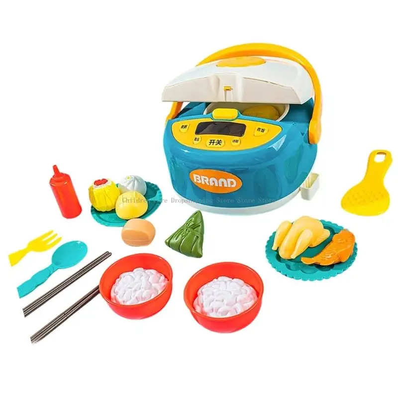 لعبة مطبخ تفاعلية للطبخ التظاهري مع تأثير وصوت البخار البارد للأطفال، لعبة تعليمية للتعلم المبكر