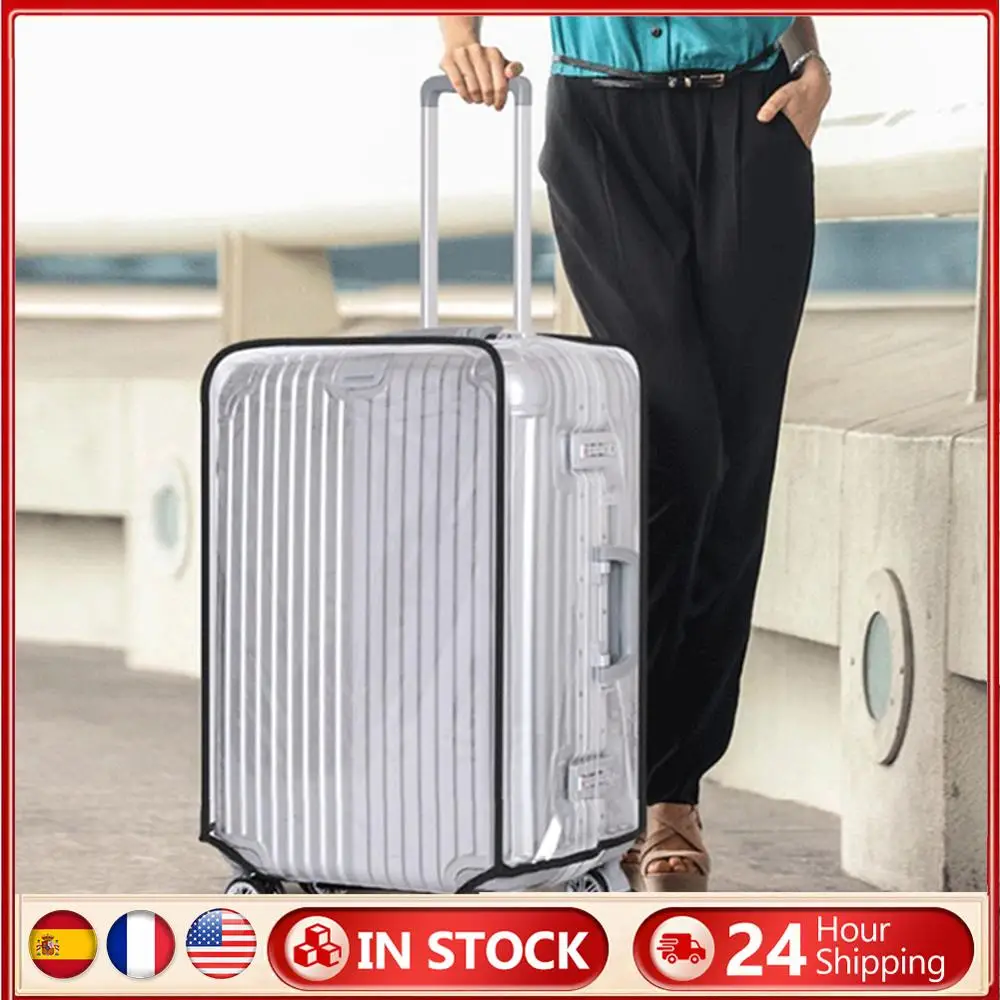 

Прозрачный чехол для чемодана 18-30 дюймов, прозрачный защитный чехол для дорожного багажа, водонепроницаемый чехол на колесиках для чемодана на колесиках